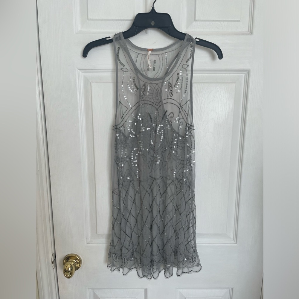 Free People Sequin Mesh Dress